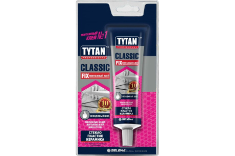 Купить Клей монтажный Tytan Professional Classic Fix прозрачный 100мл фото №1