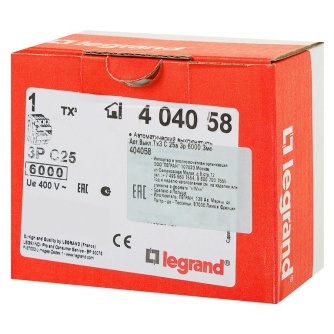 Купить Автоматический выключатель Legrand TX3 3P C25 А 6 кА фото №4