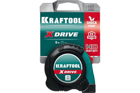 Купить Рулетка 8мх25мм "KRAFTOOL" X-Drive" в ударостойком обрезиненном корпусе  34122-08_z02 фото №12